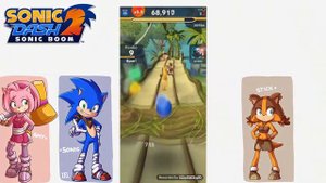 Sonic Dash 2: Sonic Boom. У Соника появился гарем из Эми Роуз и Стикс Барсучихи.