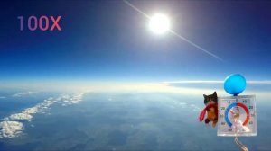 Куки в космосе под 100X ускорением.