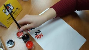 Элементы росписи "Хохлома"! Упражнение для детей!