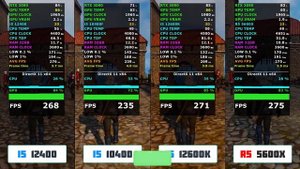 i5 12400f vs 12600k vs 10400f vs 5600x - 8 Games Test