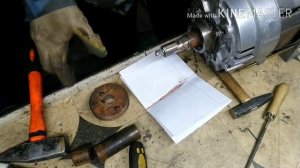 Ремонт вала своими руками! Уплотняем медью посадочное для шкива.