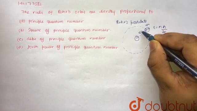 The radii of Bohr's orbit are directly proportional to смотреть онлайн