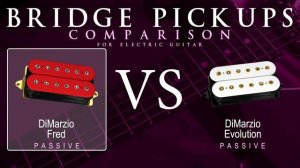 DiMarzio FRED vs EVOLUTION - Passive Bridge Guitar Pickup Comparison Tone Demo