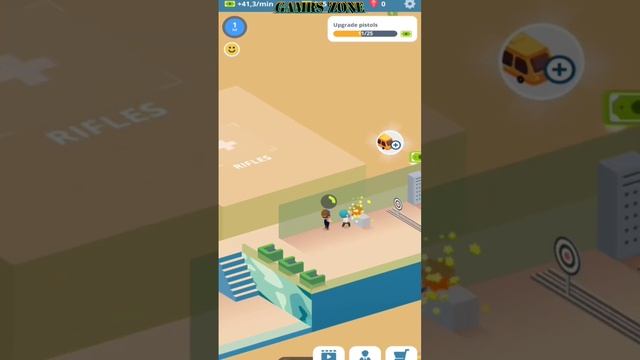 Idle Guns - Shooting Tycoon #shorts #idle #tycoon