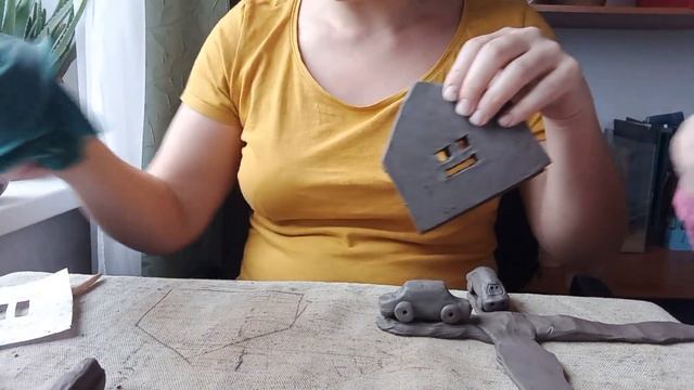 Лепка "Машина на дороге", Лепка " Домик в деревне" смотреть онлайн