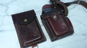 Сумка скрытого ношения для документов и телефона из кожи. Leather hidden case for phone and passpor
