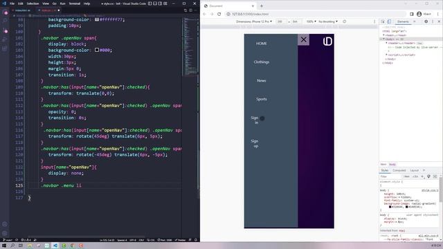 Create Responsive Navigation Bar using HTML and CSS смотреть онлайн