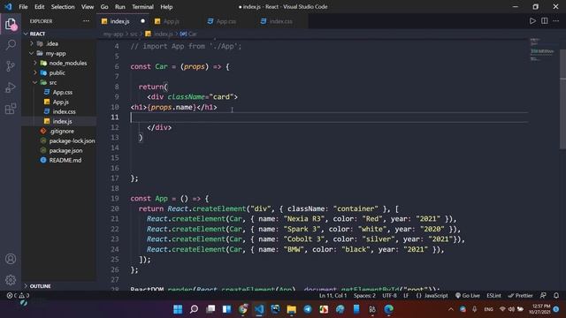 React JS , JSX (JavaScript XML) sof react js dan JSX ga o'tamiz. #4 смотреть онлайн