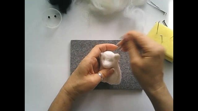 Сухое валяние / Брошь медвежонок / мини мастер класс