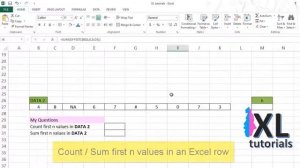 How To Sum Or Count First N Values In An Excel Column Or Row