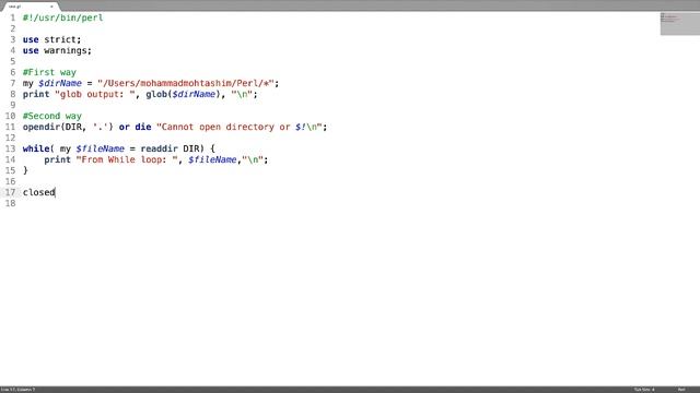 Perl - Directories смотреть онлайн
