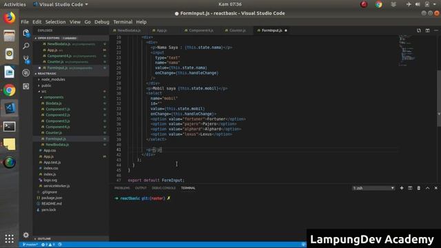 08 React.js Tutorial - Handling Event pada React.js (Part 3) Form Select dan Radio смотреть онлайн