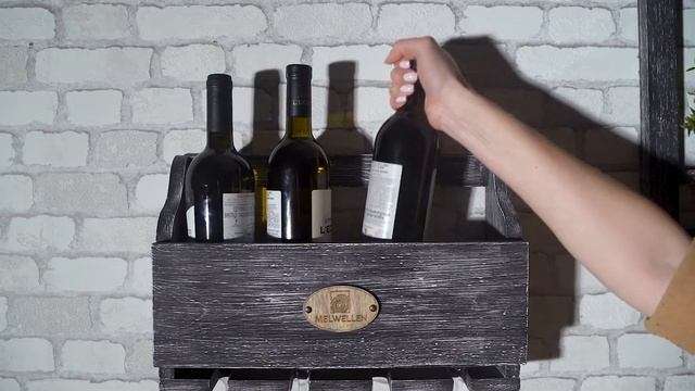 Винная полка Капл Макси черная, полка Портал черная