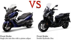 Sym Cruisym 300 vs Sym Joyride 300 Test specification comparison