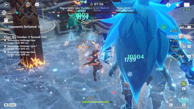 Rosaria DPS 2.3 Abyss Floor 12 Showcase - 4 Star Team & Weapons S Tier Character