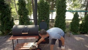 Обжиг смокера СМ40. Стартер для розжига углей. Приготовление пиццы.