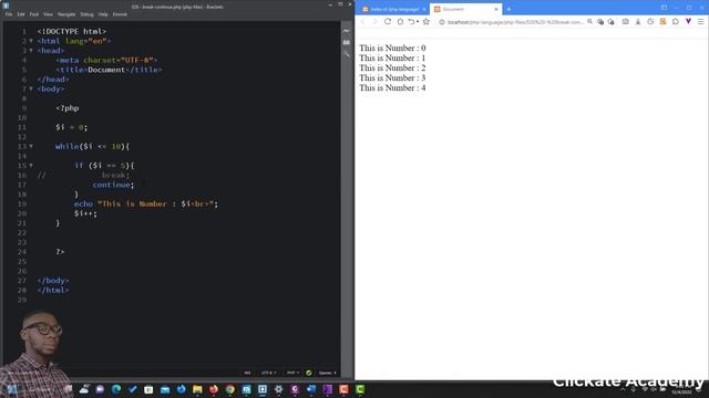 029 - PHP Break & Continue | PHP Tutorial for Beginners Full Course