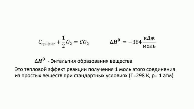 2 Расчет энтальпии реакции.