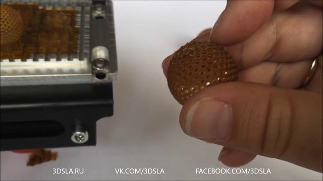 Тест минимального размера поддержек на разрабатываемом SLA DLP фотополимере