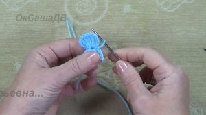 Маленький бантик крючком. Small crochet bow. Вяжем с Оксаной Валерьевной.
