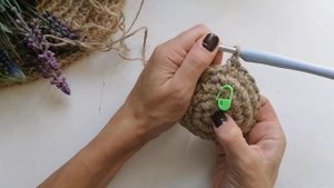 Подвесная корзинка из джута. Подробный мастер-класс
