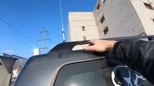 Установка на  митсубиси паджеро 3 и 4 поколения кронштейна под  антенну св связи