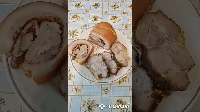 Запекаю два вида мяса из одного куска