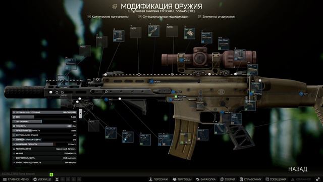 Хорошая сборка SCAR-L EFT Тарков