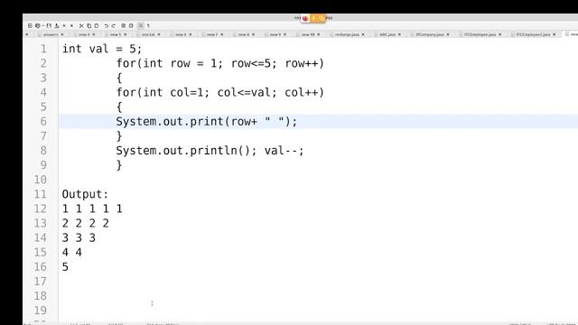Java in Tamil - Pattern Programs for beginners, Freshers- Nested Looping -Payilagam-Muthuramalingam