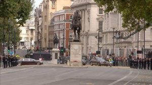 The King and Sons Depart Clarence House for Westminster Hall