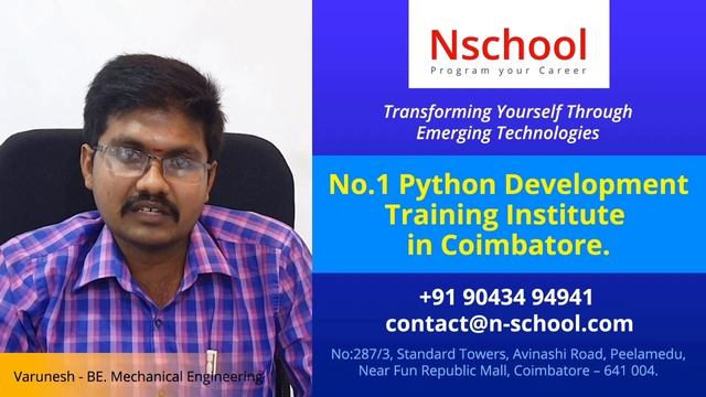 Python Programming Course In Coimbatore | Python Certification Course | Online Python Class #nschoo