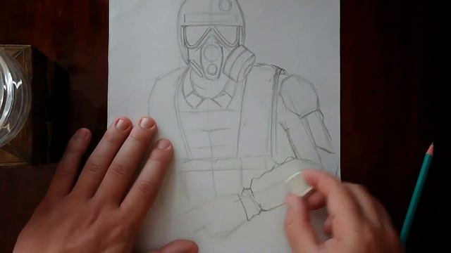 Как нарисовать фигуру человека? Рисуем вместе" военный сталкер". How to draw a human figure? смотреть онлайн