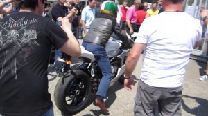 Giacomo Agostini on MV Agusta F3 at Cascina Costa 12-6-2011