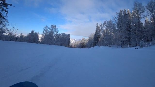 Встретили оленя! Обзор на горнолыжный курорт Манжерок, трассы и новый сноупарк, Горный Алтай. смотреть онлайн