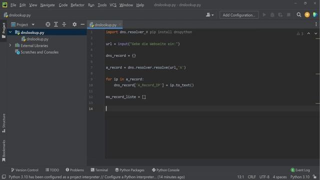DNS Records einer Seite anzeigen lassen mit Python смотреть онлайн