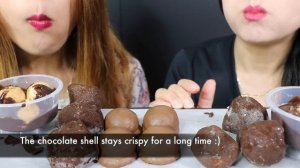 ASMR CHOCOLATE BALL PARTY (PROFITEROLES + MILKA + WALLOPS) 리얼사운드 먹방 | Kim&Liz ASMR