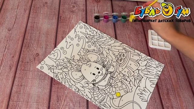 Набор для творчества LORI картина по номерам для малышей Лесное чаепитие смотреть онлайн