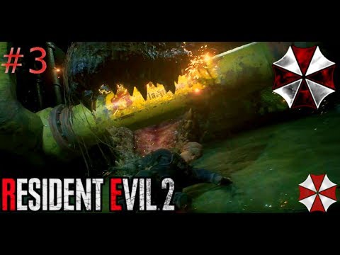 Крокодил,Тиран,Канализация Ада Resident Evil 2 Remake прохождение стим запись Часть #3