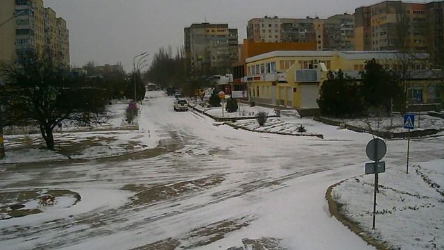 Перекрёсток в Щёлкино, 17.02.2015, ч.2 - видео с камеры 2 смотреть онлайн