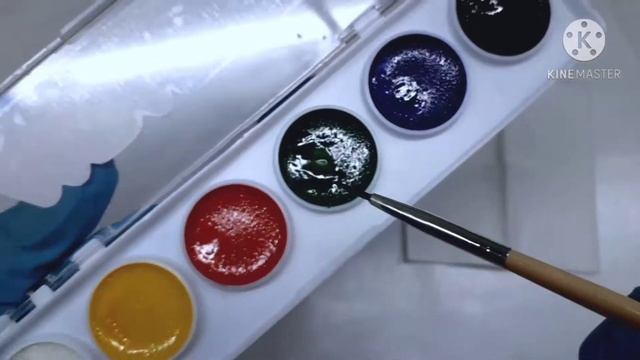 Как рисовать на ногтях акварельными красками / Как рисовать акварелью на гель лаке