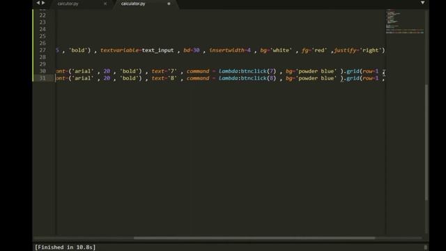 Calculator with Python / Tkinter project / #Project2