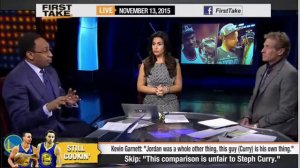 ESPN First Take   Kevin Garnett Compares Stephen Curry to Michael Jordan