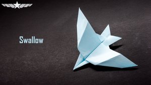 Удивительный самолет-ласточка оригами - элегантная модель летающей птицы