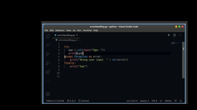 Error handling in Python