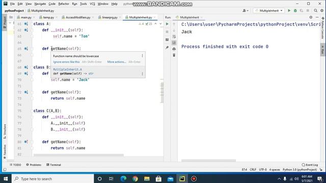 Multiple Inheritance in Python