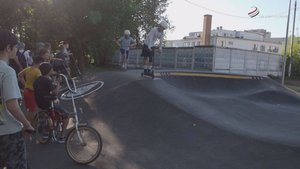 В Комсомольском парке Серпухова открыли памп-трек и скейт-парк