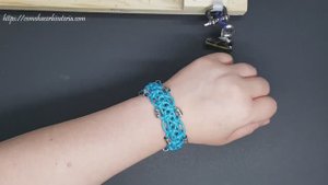 Браслет из нити макраме