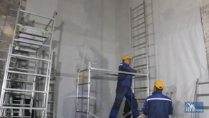 Вышка тура алюминиевая Алюмет ВТ6 (4 метра) складная передвижная
