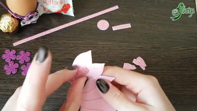 Корзинка для пасхальных яиц из глитерного фоамирана | поделка | мк | DIY | Mariya смотреть онлайн
