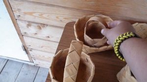 Мои дачные поделки из бересты и ивняка.